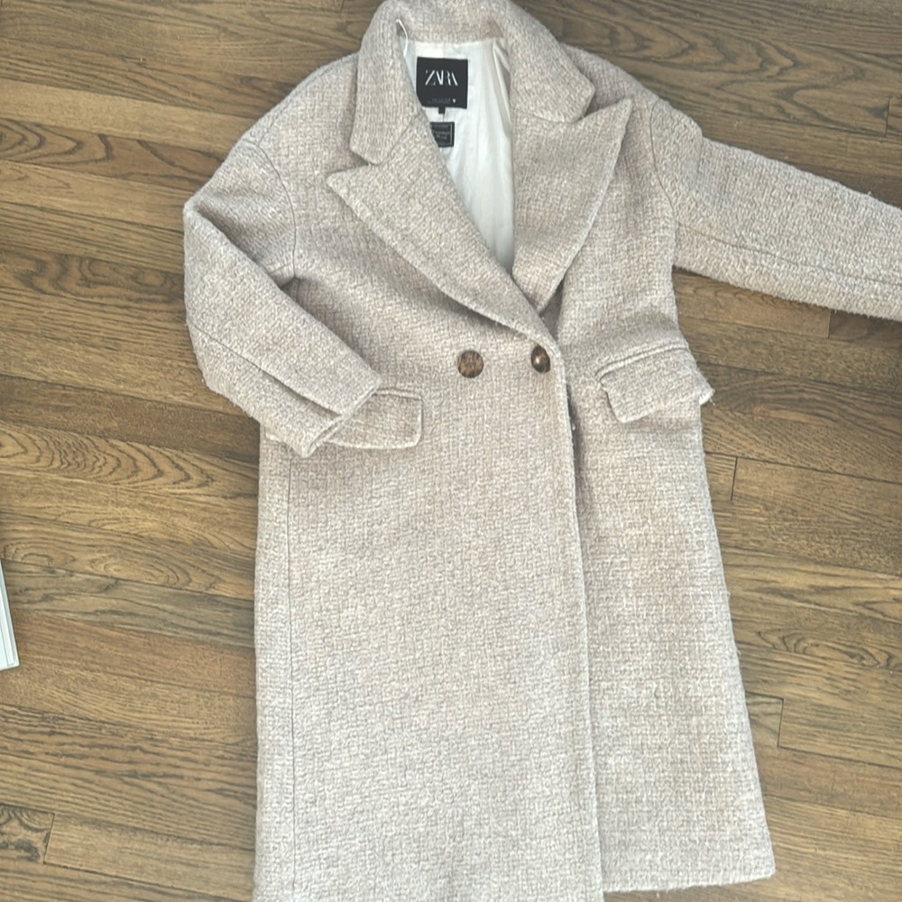 Zara cream/oatmeal wool coat